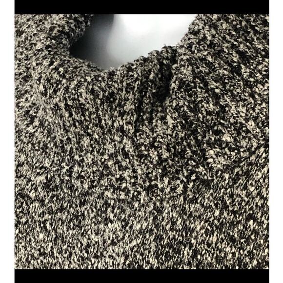 Rafaella Cowl Neck Black & Grey Marbled Cozy Sweater size Medium - Picture 4 of 14